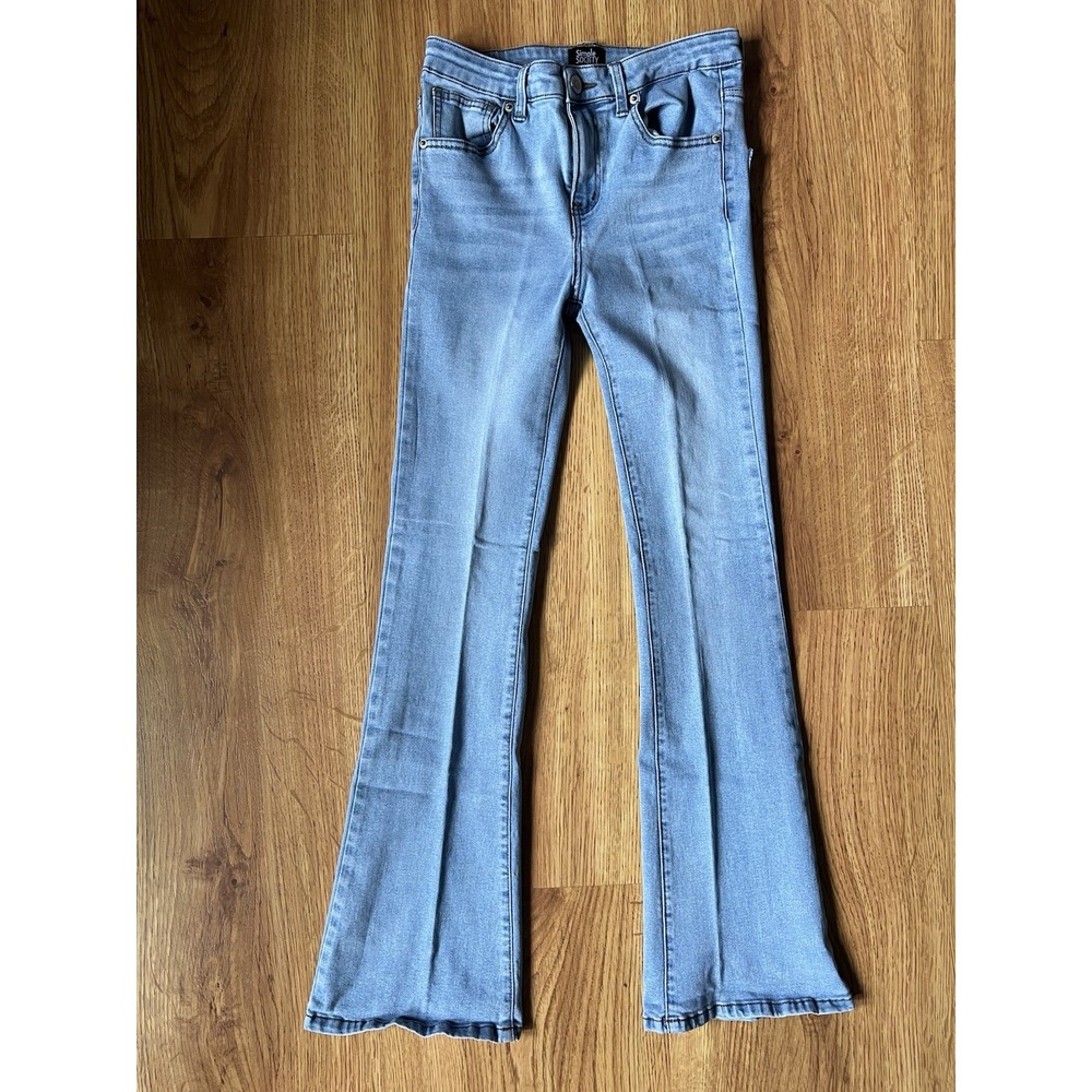 Simple Society Jeans Womens 5/27 Blue Denim Stretch Boot Cut Light Wash